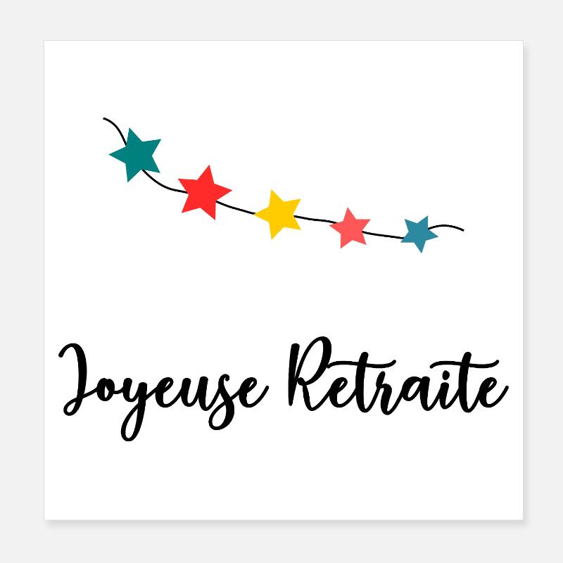 RETRAITE. VACANCES. RETRAITE. RETRAITEE. RETRAITE. Poster 20 x 20 cm