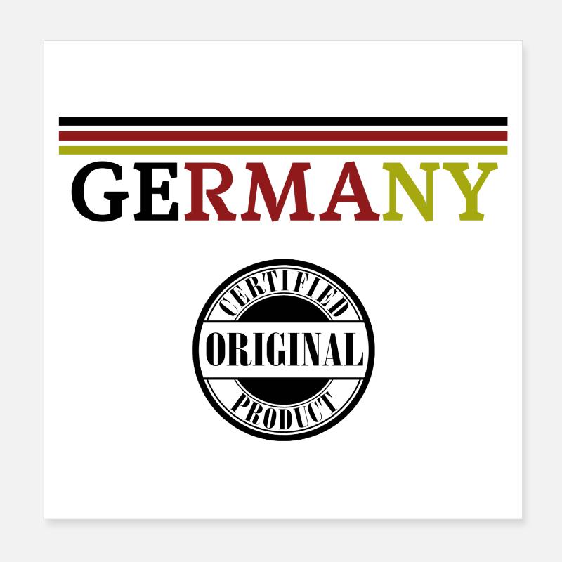 German Pride, drapeau de l’Allemagne Poster 20 x 20 cm