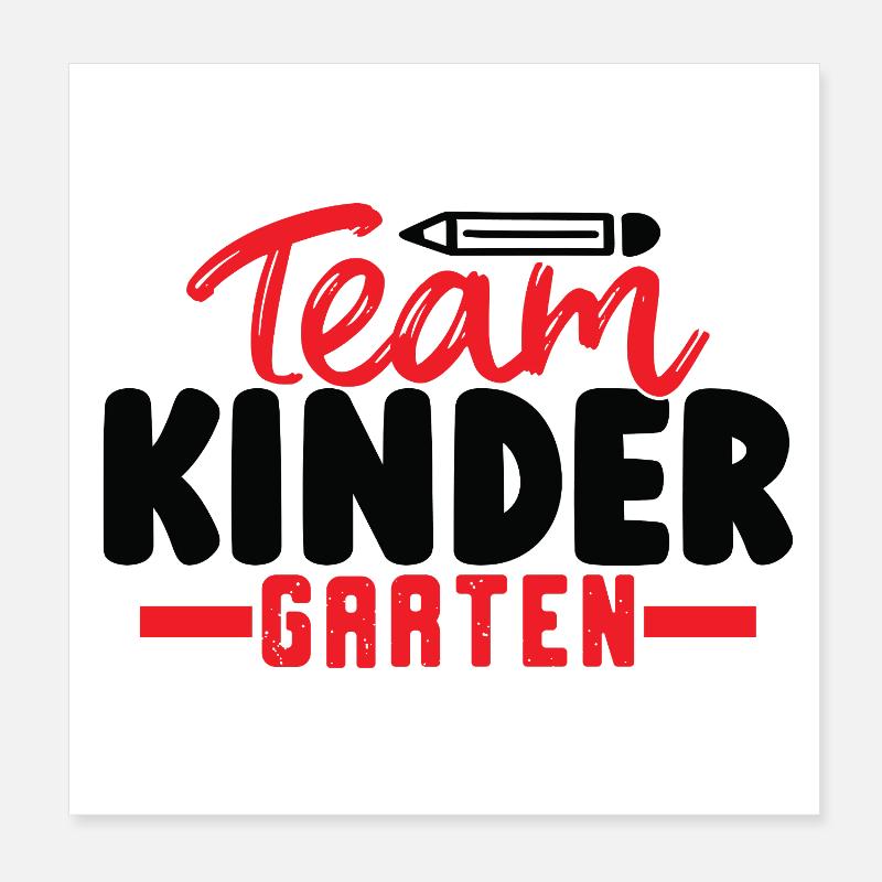 team kindergarten Poster 20x20 cm