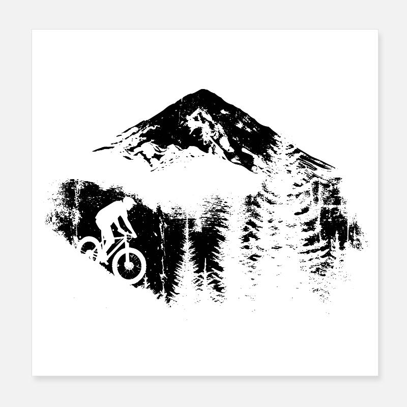 Croquis de VTT Poster 20 x 20 cm
