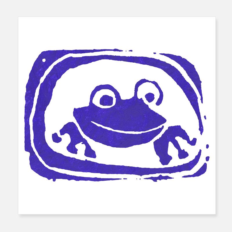 Froggyfun - Poster 20 x 20 cm - blanc