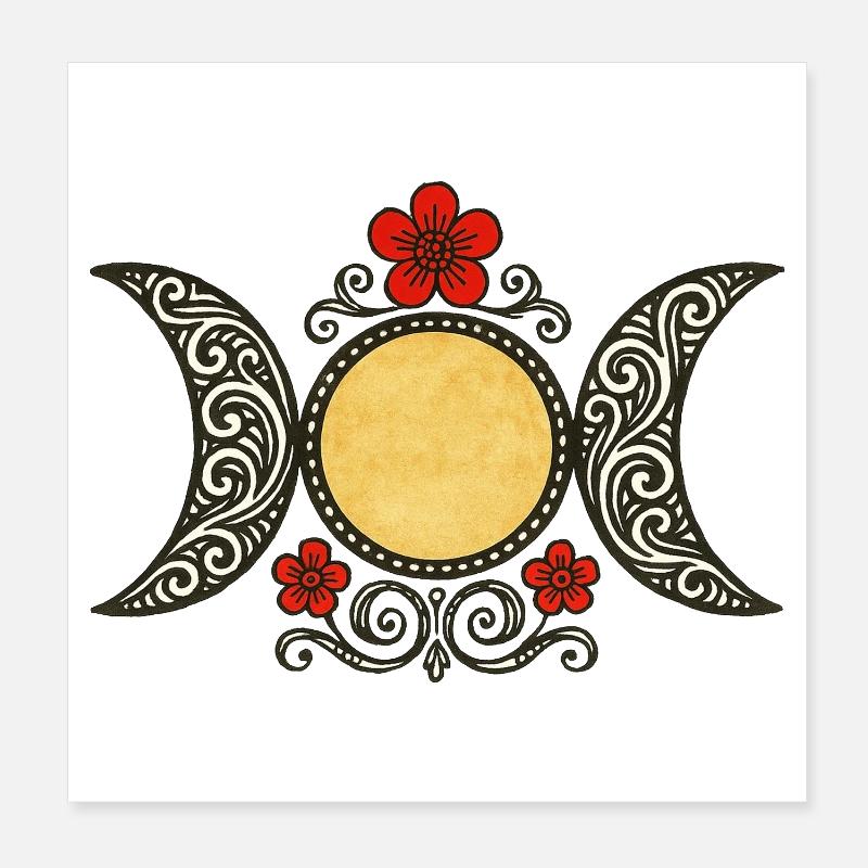 Phases de la Lune céleste Poster 20 x 20 cm