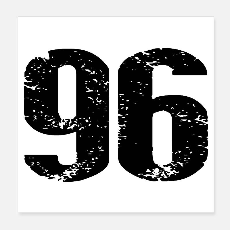 Justaucorps à 96 chiffres Poster 20 x 20 cm