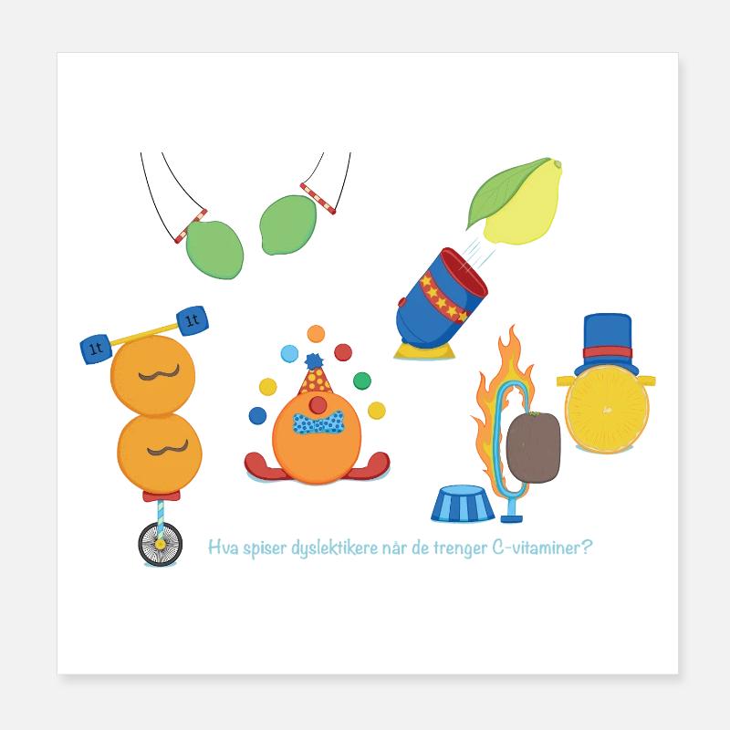 fruits du cirque Poster 20 x 20 cm