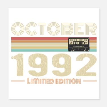 Compleanno ottobre 1992 Poster 20x20 cm
