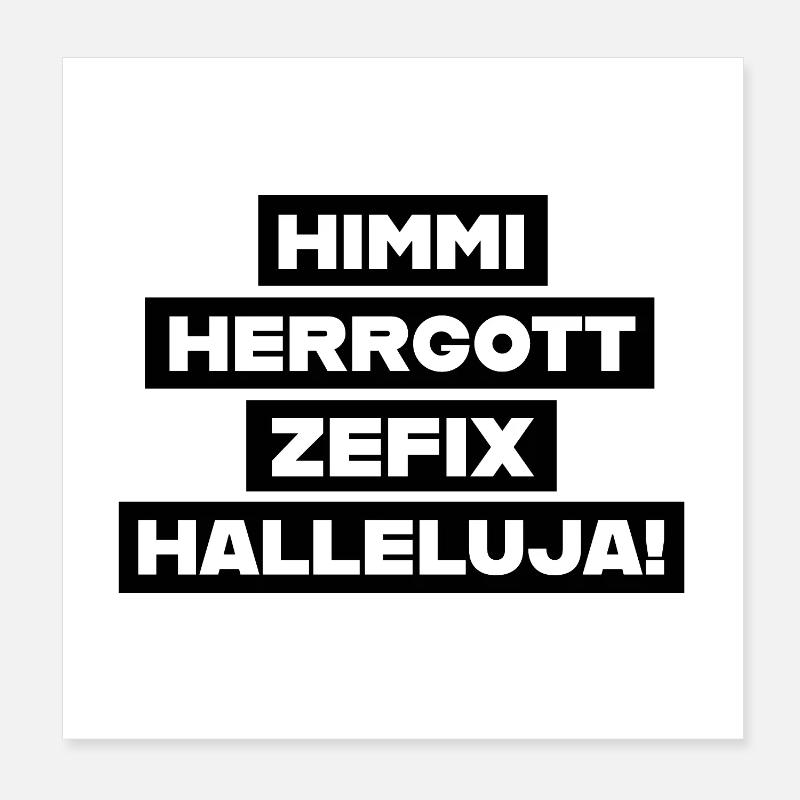 Bayerskt knorrande Poster 20x20 cm