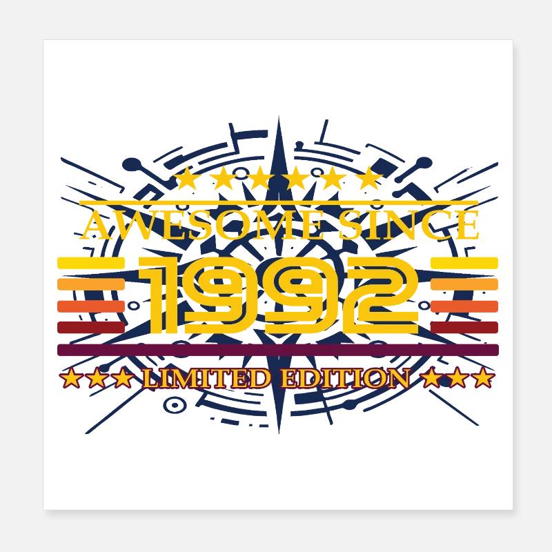 Awesome since 1992 Limited Edition Poster 20x20 cm