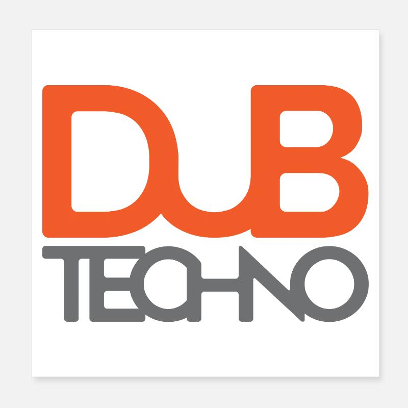 Dub Techno Logo T-Shirt Poster 20x20 cm