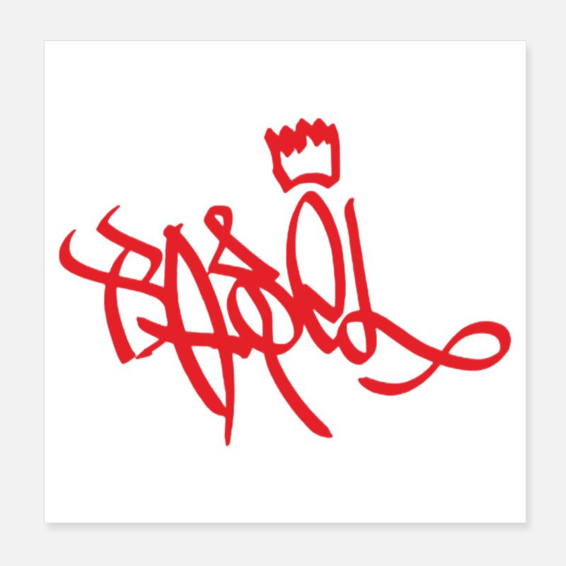 Royal Graffiti Handwriting Basel Poster 8" x 8" (20x20 cm)