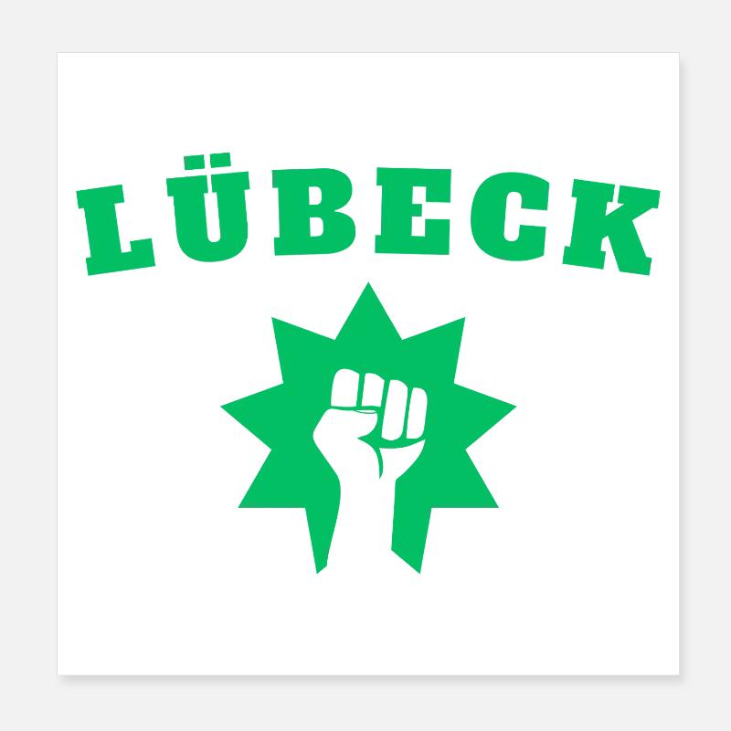 Lübeck Poster 20x20 cm