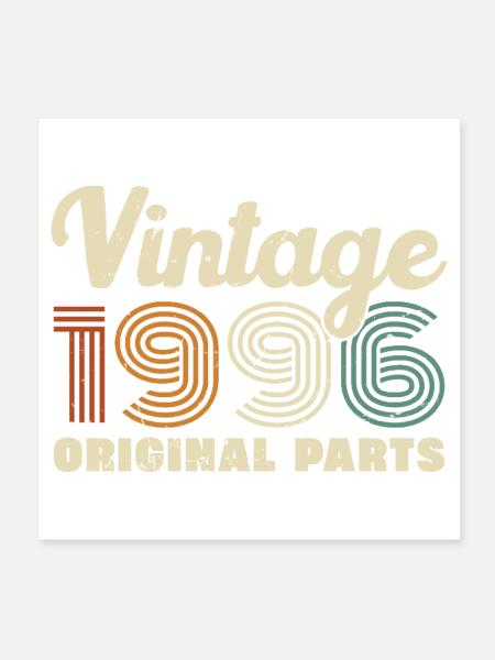 30 Years 1996 Vintage Retro Birthday Gift - Poster 8" x 8" (20x20 cm) - white - Front