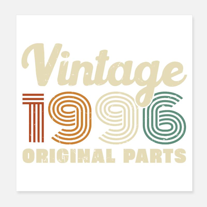 30 Jahre 1996 Vintage Retro Geburtstagsgeschenk Poster 20x20 cm