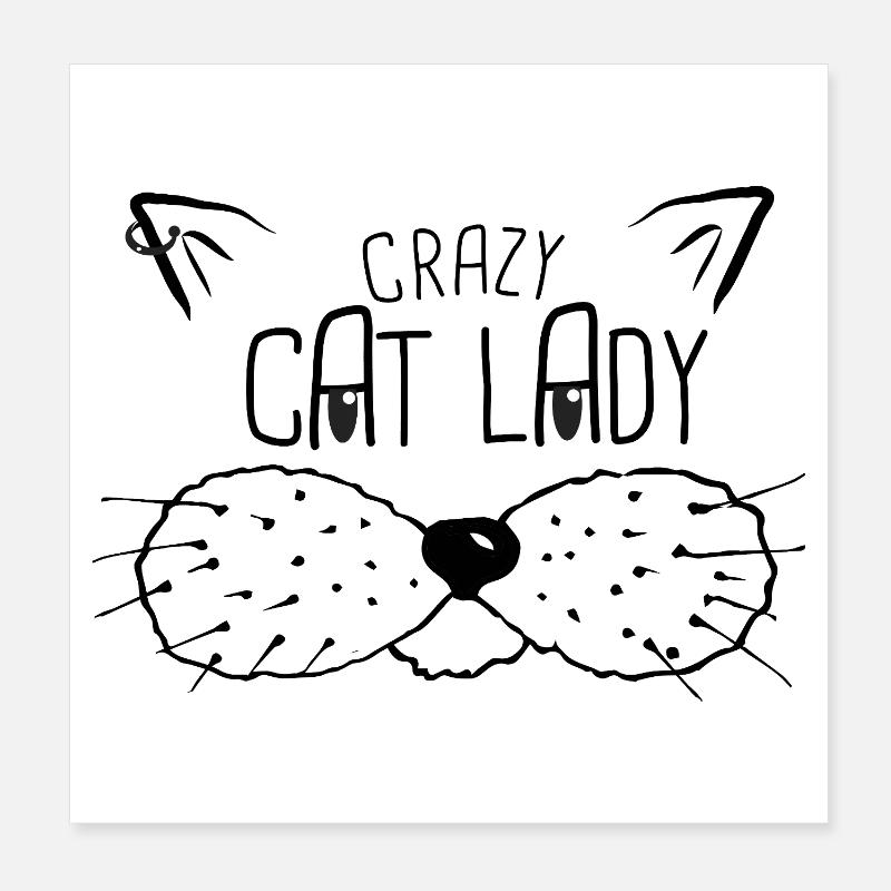 cats mom Poster 8" x 8" (20x20 cm)