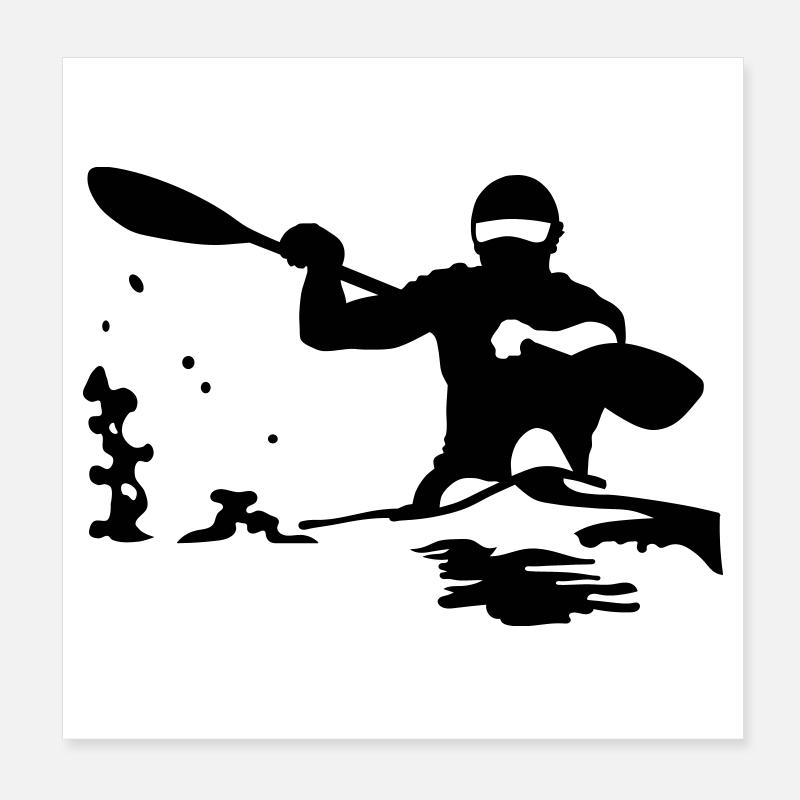 Kayak Poster 20 x 20 cm