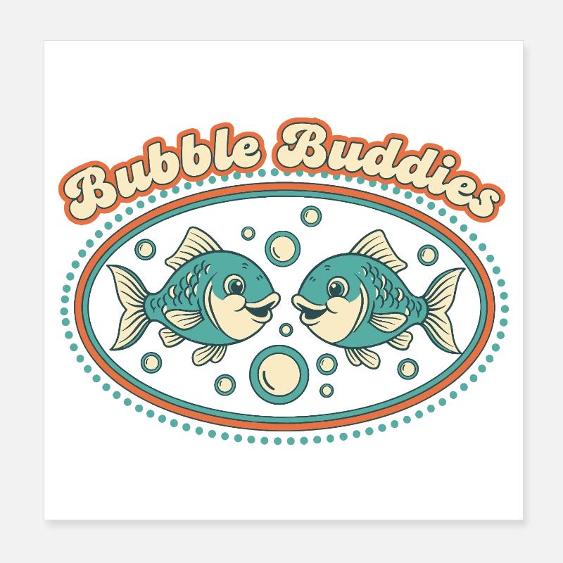 Copains bulles Poster 20 x 20 cm