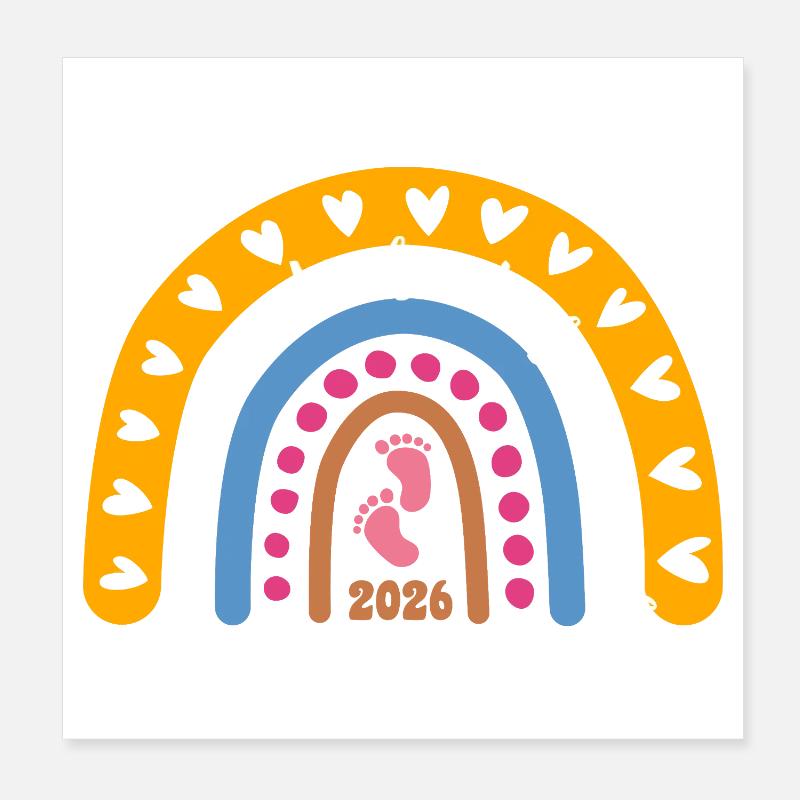 Quand l’amour devient vie - Bébé 2026 Poster 20 x 20 cm