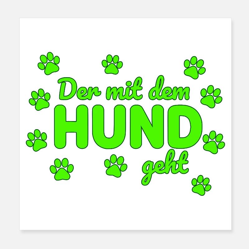 Celui avec le chien dit Poster 20 x 20 cm