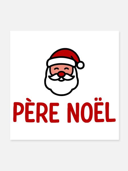 Weihnachtsmann-Humor - Poster 20x20 cm - Weiß - Vorne