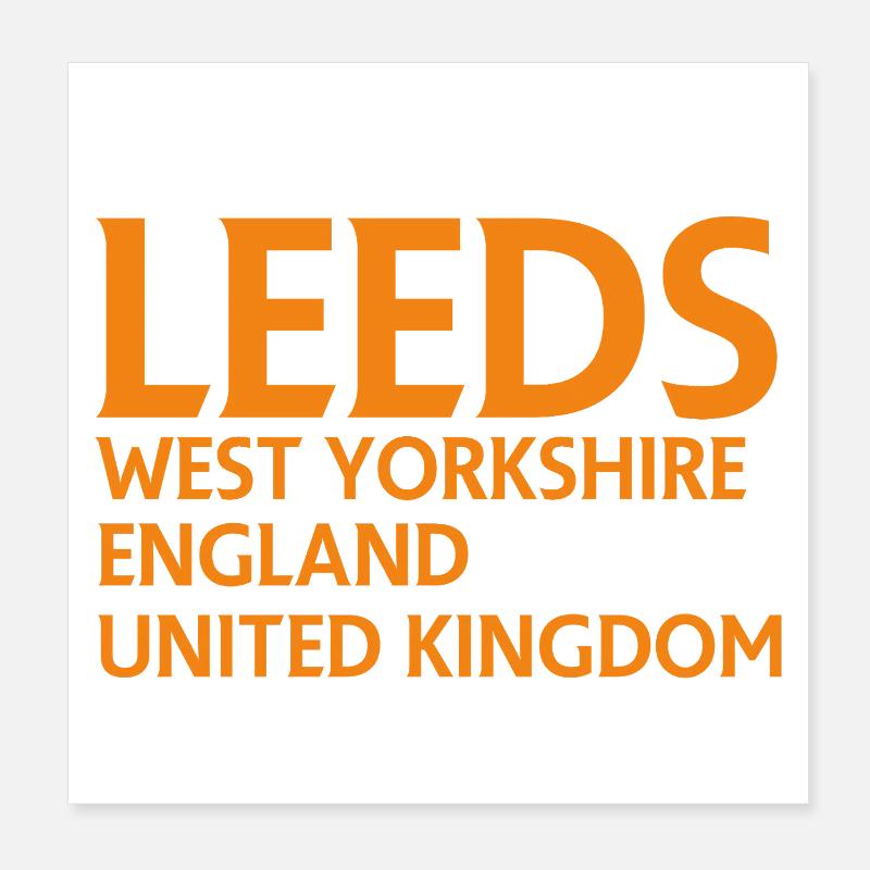 Leeds – England Liedtextdesign Poster 20x20 cm