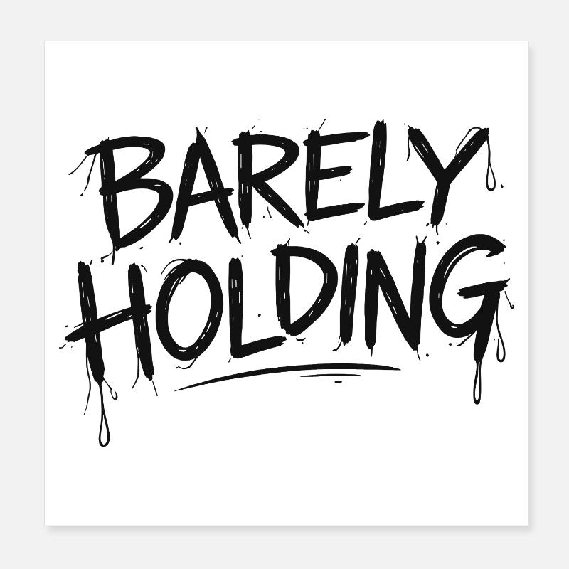 Kaum Halt Graffiti Poster 20x20 cm