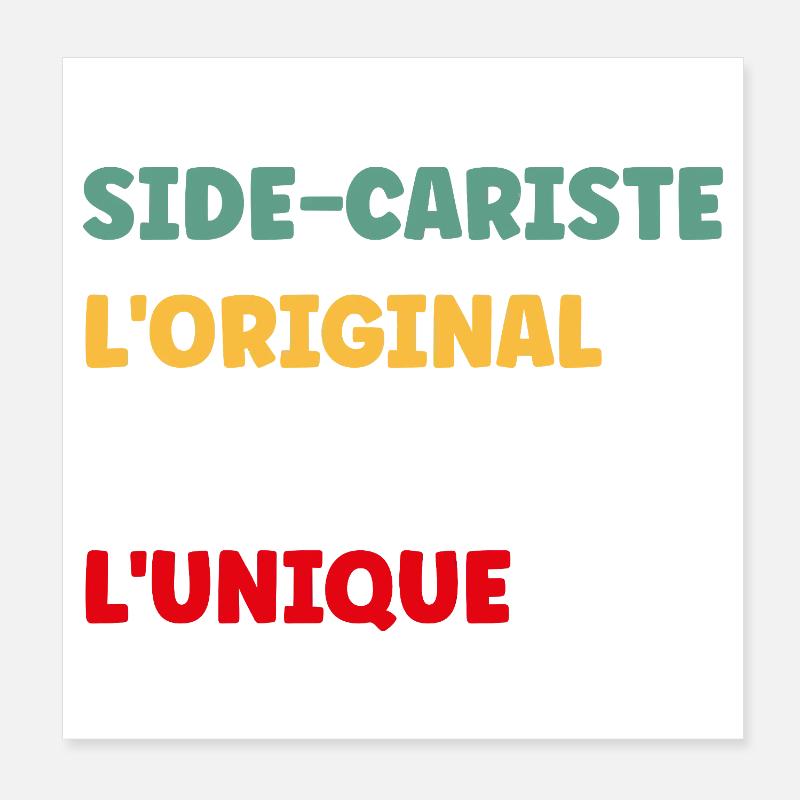 Sidecariste Original Unique Poster 20 x 20 cm