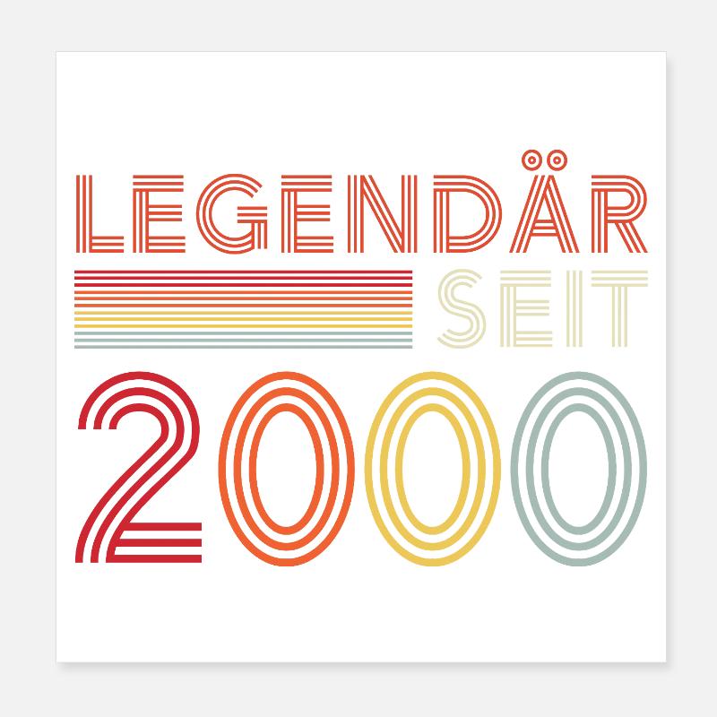 Legendär Seit 2000 Mann Geburtstag Poster 20x20 cm