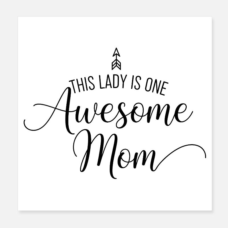 Diese Dame Ist Eine Tolle Mutter Mama Geschenk Poster 20x20 cm