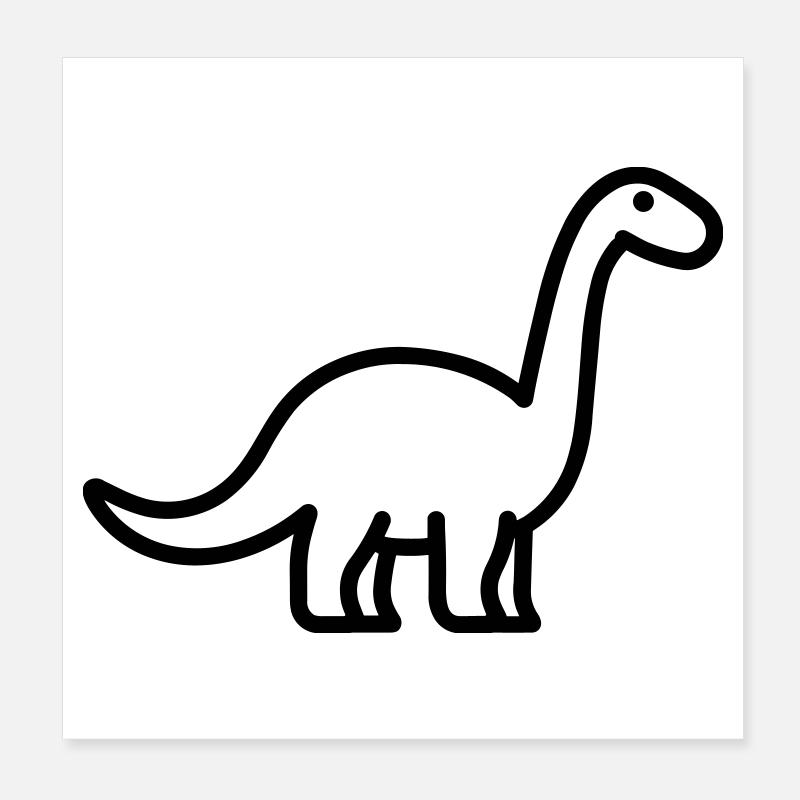 Brontosaure Poster 20 x 20 cm