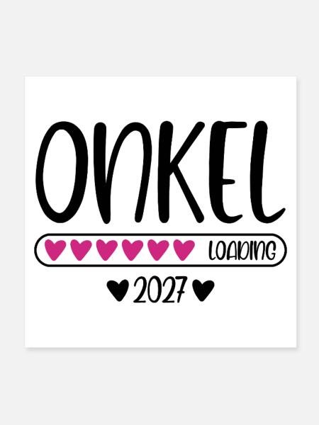 Uncle 2027 loading heart loading bar - Poster 8" x 8" (20x20 cm) - white - Front