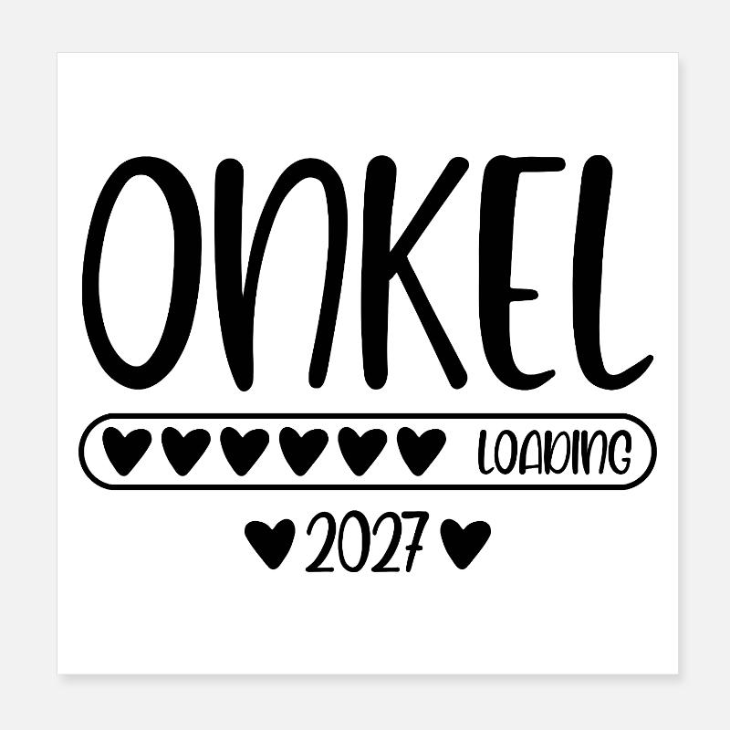 Onkel 2027 lastning Poster 20x20 cm