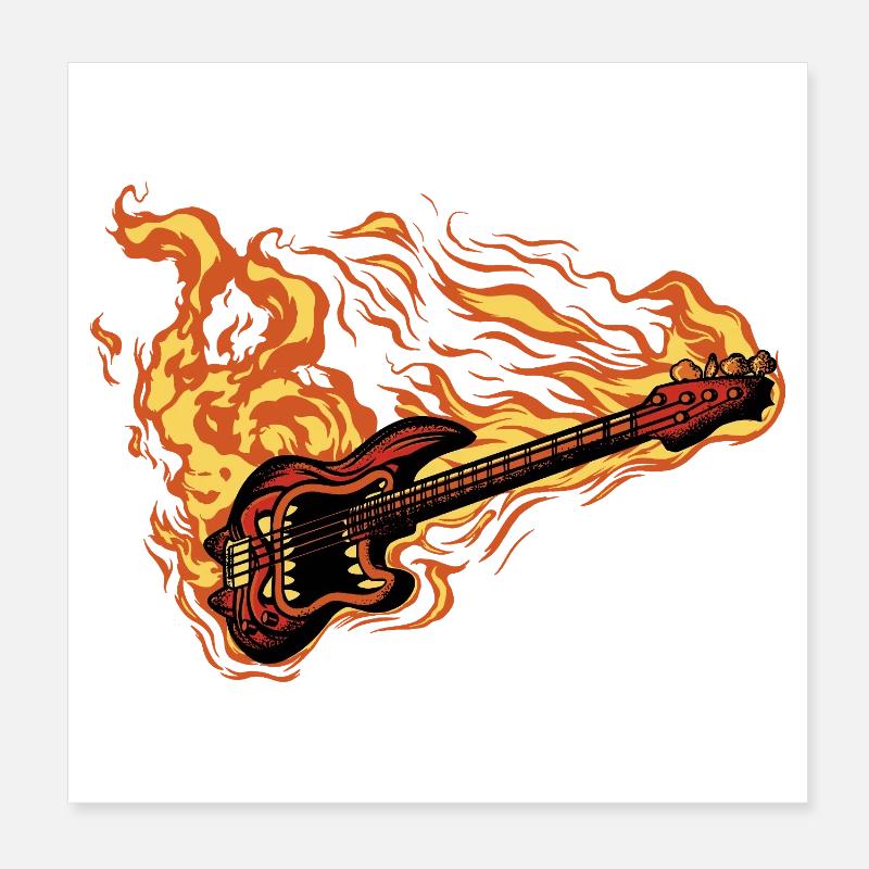 Rock Guitar 🔥 Poster 8" x 8" (20x20 cm)