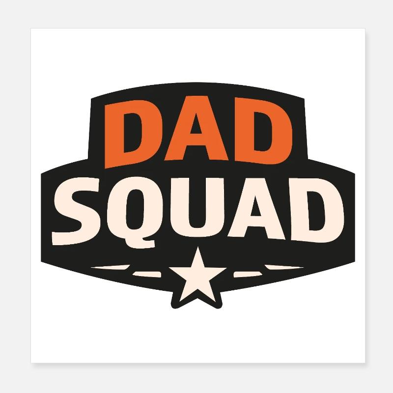Papa-Squad Poster 20x20 cm