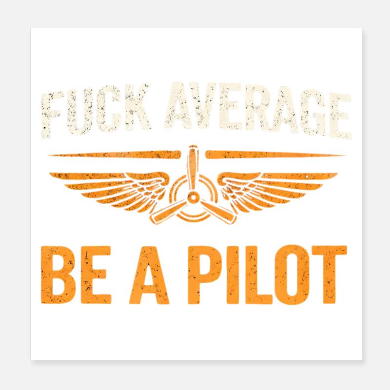 Proud pilot – flying with passion Poster 8" x 8" (20x20 cm)