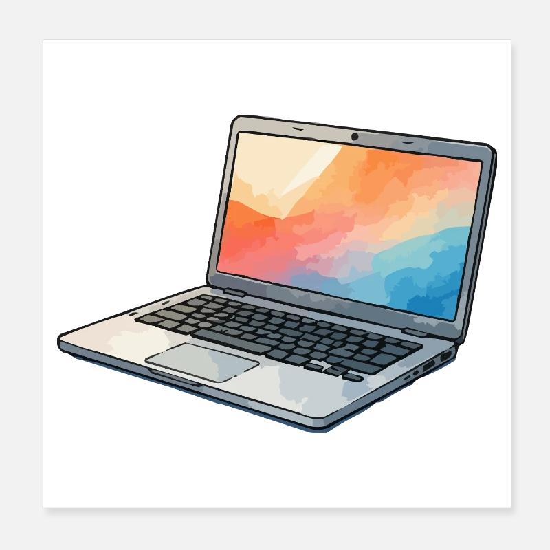 Lumina Laptop Prisma Poster 20x20 cm