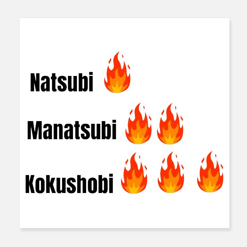 Three Layers Flame Typography Poster 8" x 8" (20x20 cm)