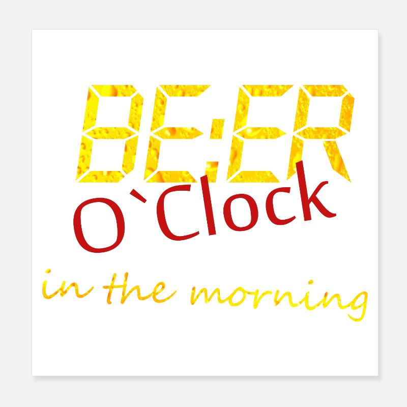 Bière du matin Poster 20 x 20 cm