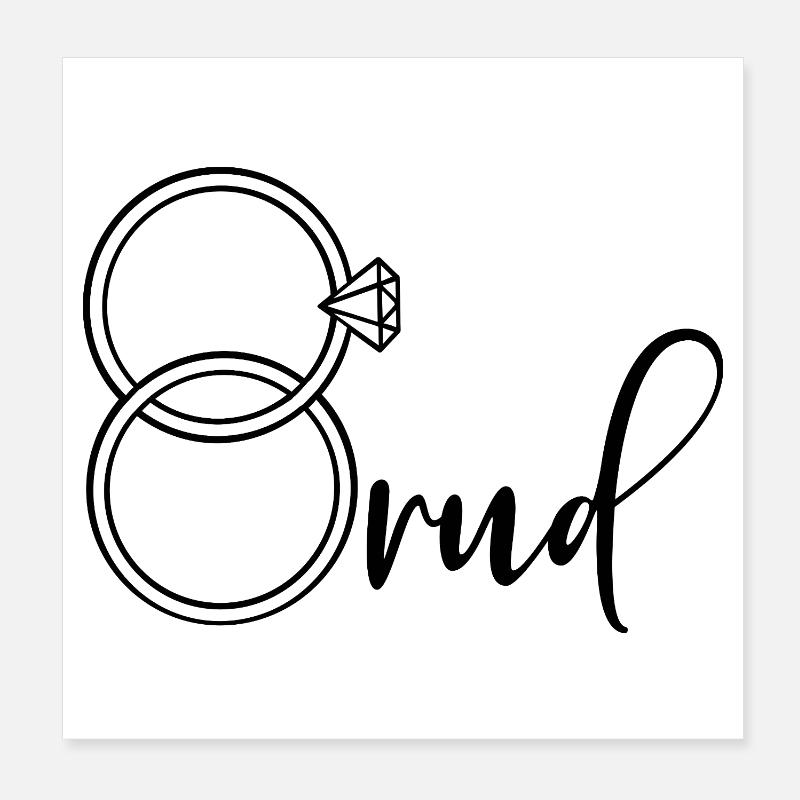 Brautverlobungsringe Hochzeit Poster 20x20 cm