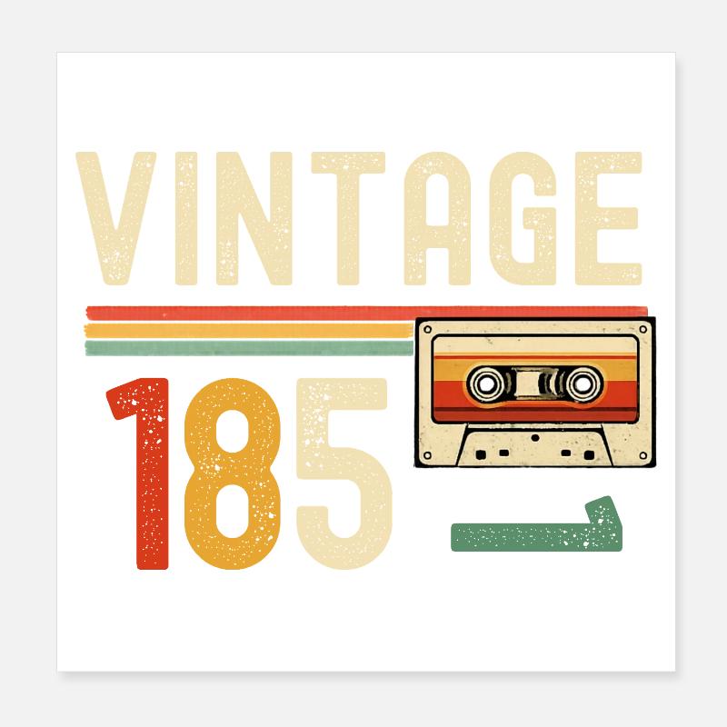 Vintage 85 Kassette Retro Poster 20x20 cm