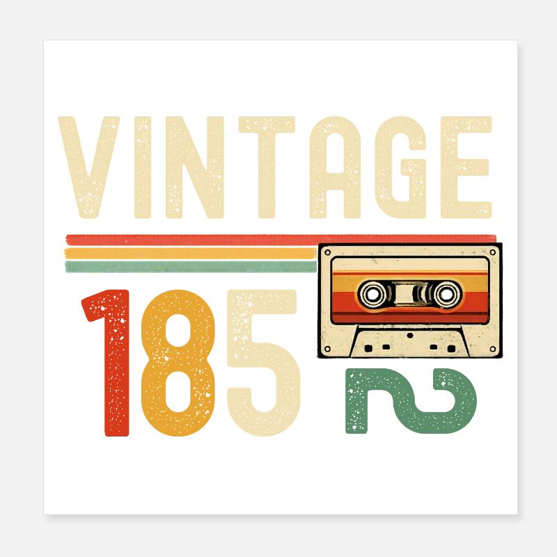 Vintage 85 Kassette Retro Poster 20x20 cm