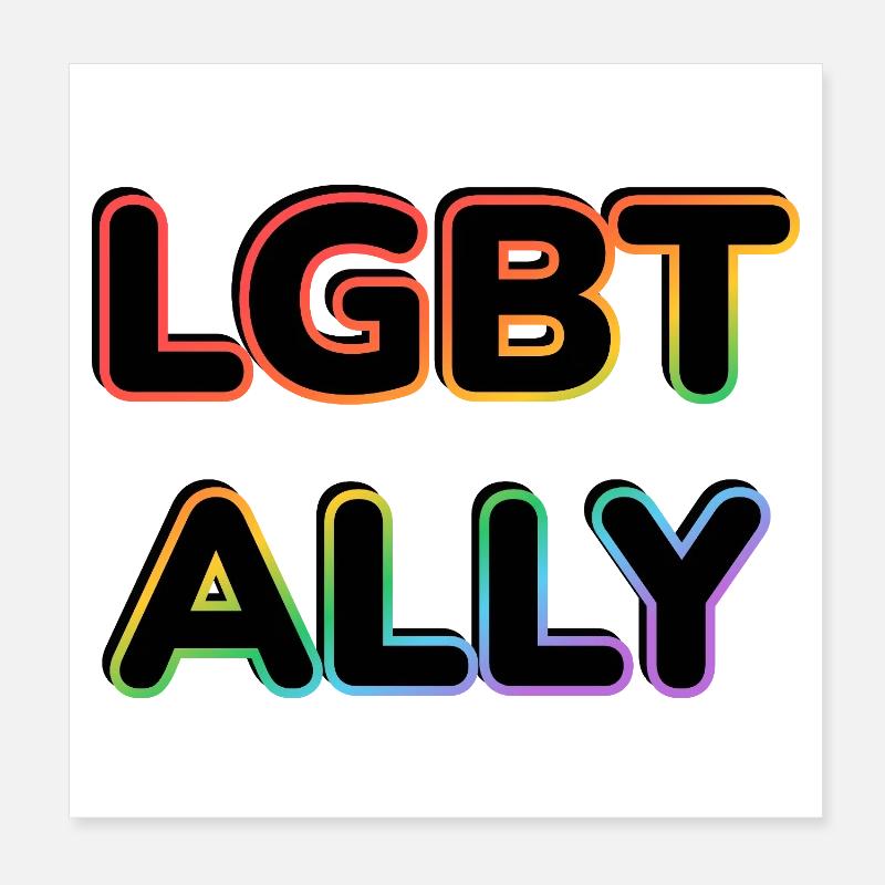 ALLIÉE LGBT Poster 20 x 20 cm