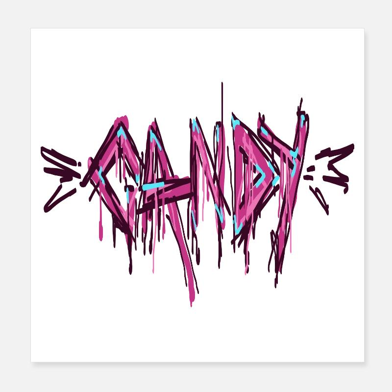 Candy inscription Poster 8" x 8" (20x20 cm)