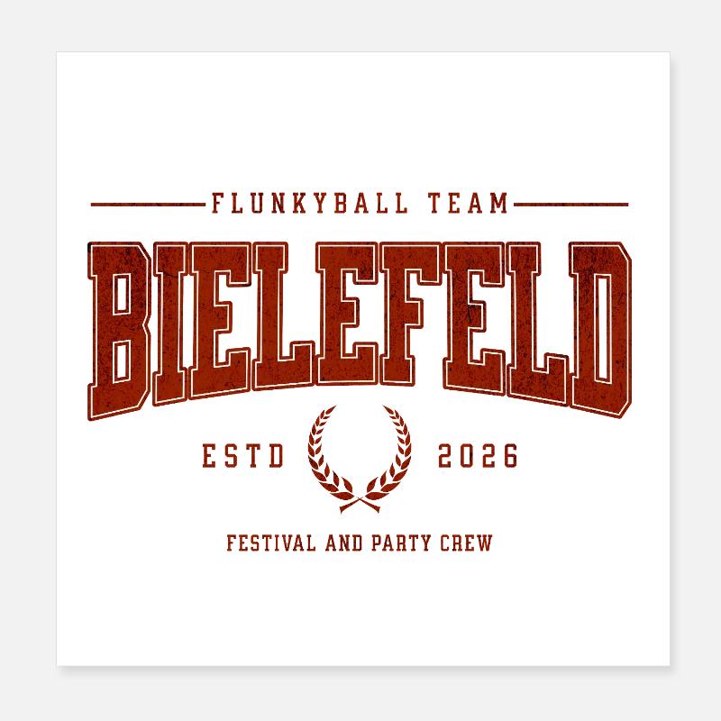 Maillot classique de l’équipe professionnelle de Flunkyball Bielefeld Poster 20 x 20 cm