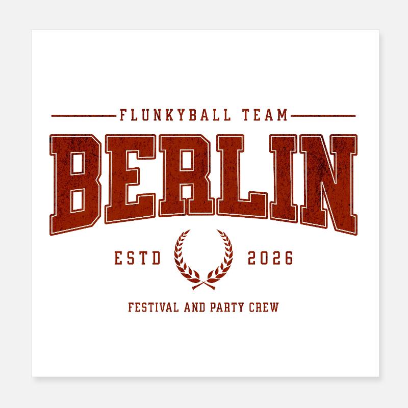 T-shirt classique de l’équipe Profi de Flunkyball Poster 20 x 20 cm