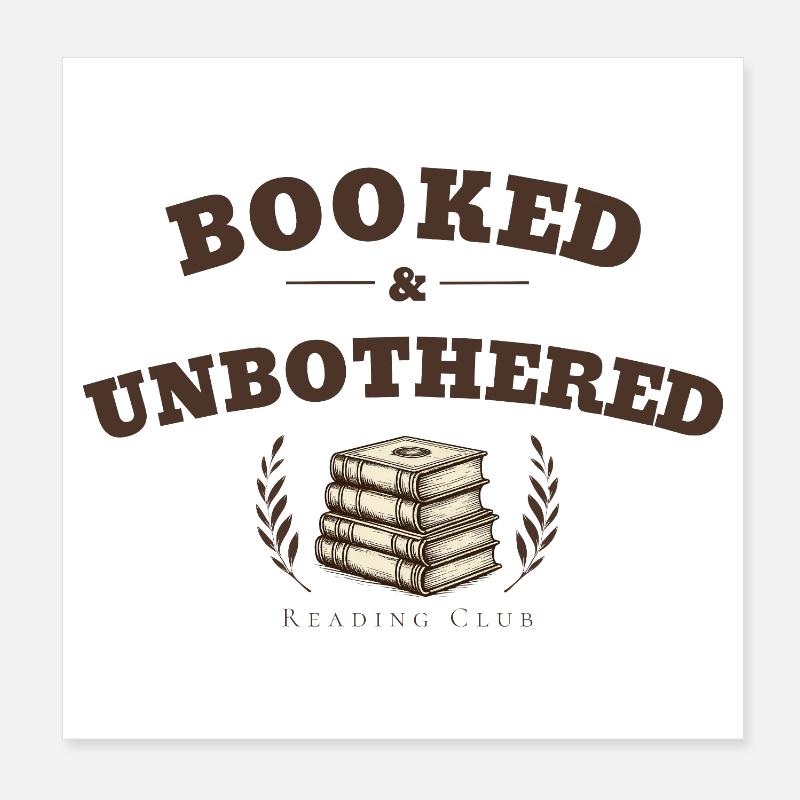 Bookes & Unbothered Poster 20x20 cm