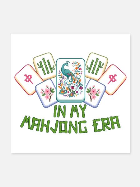 Mahjong Spiel Social Club Mahjong Ära - Poster 20x20 cm - Weiß - Vorne