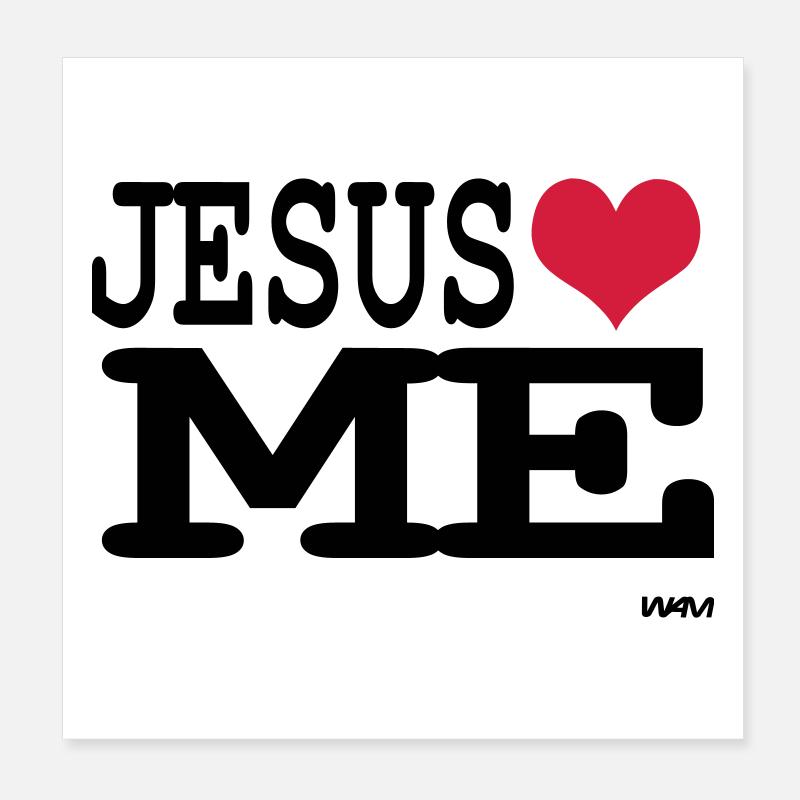 jesus loves me Poster 8" x 8" (20x20 cm)