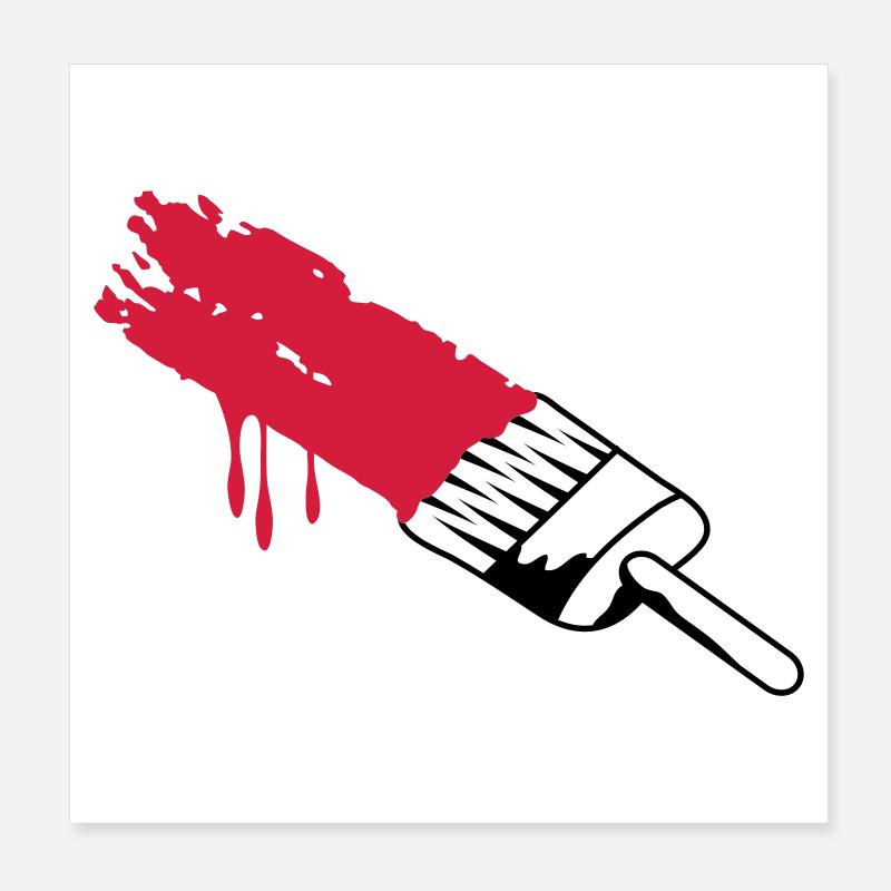 A brush with color Poster 8" x 8" (20x20 cm)