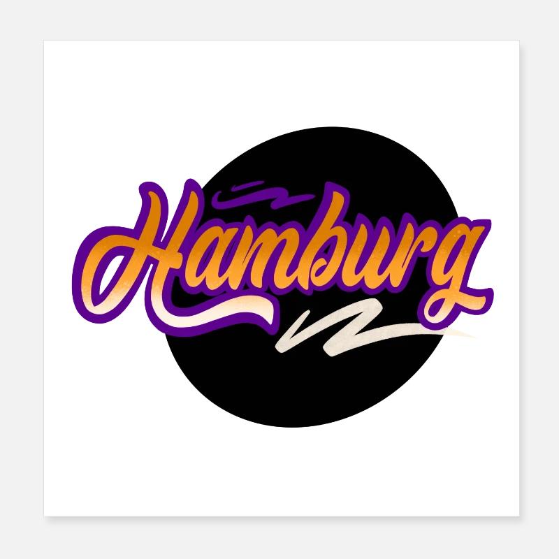 Hambourg Poster 20 x 20 cm
