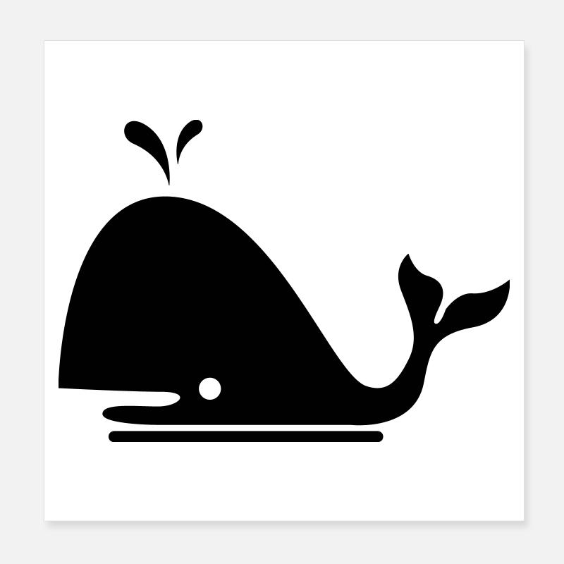 walfisch Poster 20x20 cm