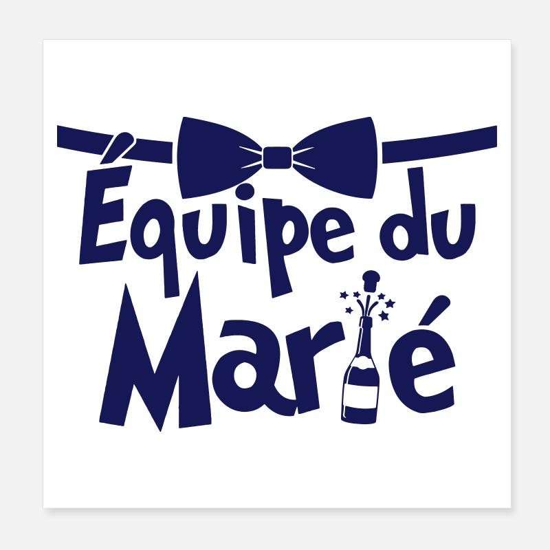 equipe du marie Poster 20 x 20 cm